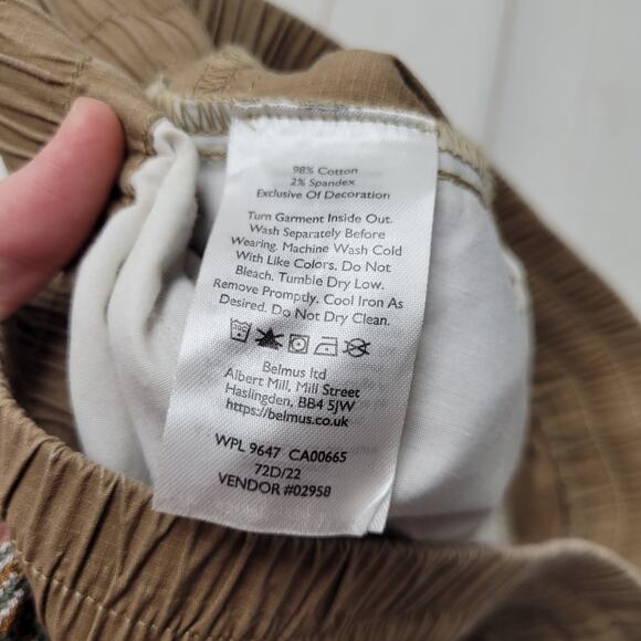 Eddie Bauer pull on articulated knee tan ripstop pants straight leg gorpcore - Picture 8 of 9